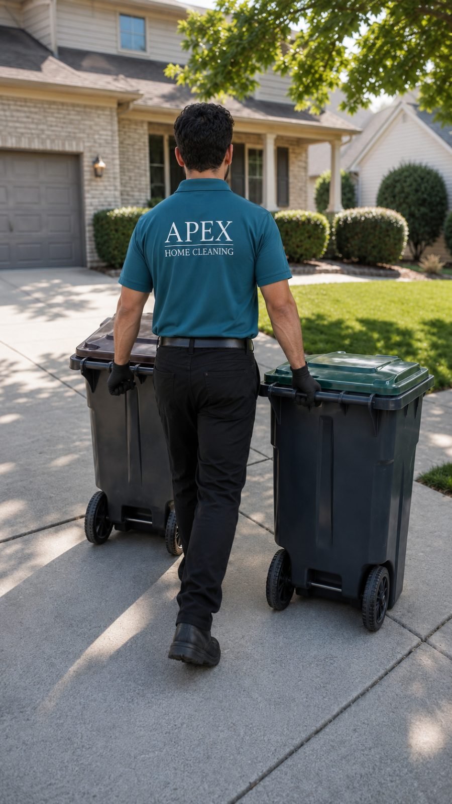 Apex cleaning professional vacuuming a sofa and upholstery in a Wildomar living room