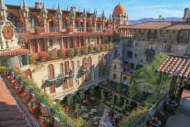 The historic Mission Inn hotel in downtown Riverside with its Spanish Revival architecture and gardens